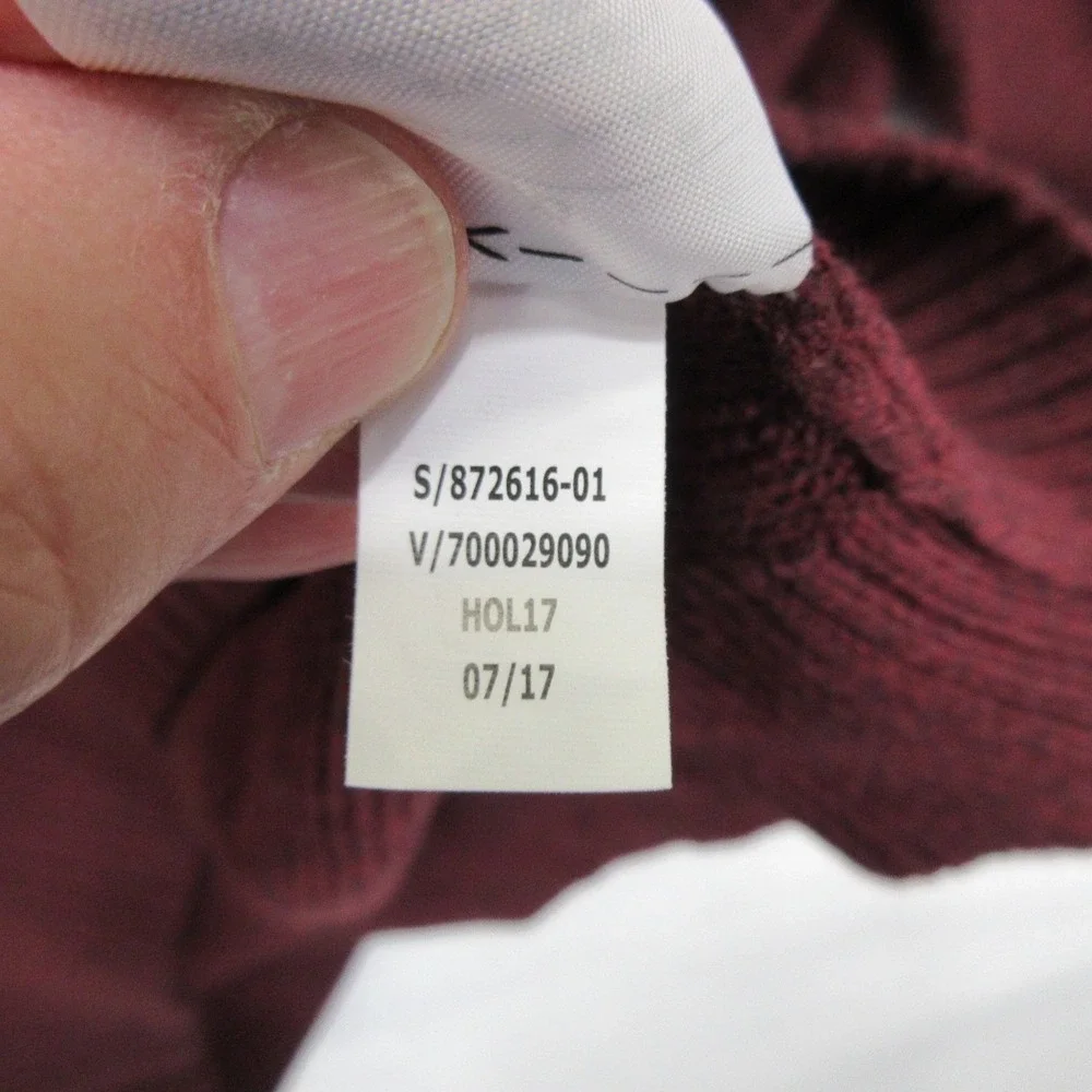 Banana Republic Men's Shawl Collar Sweater XL Burgundy Cotton Wool Blend